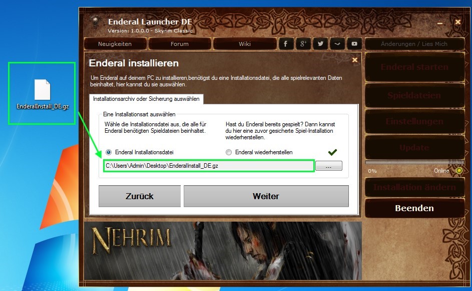 Enderal Installation 02 ElderScrollsPortal.de