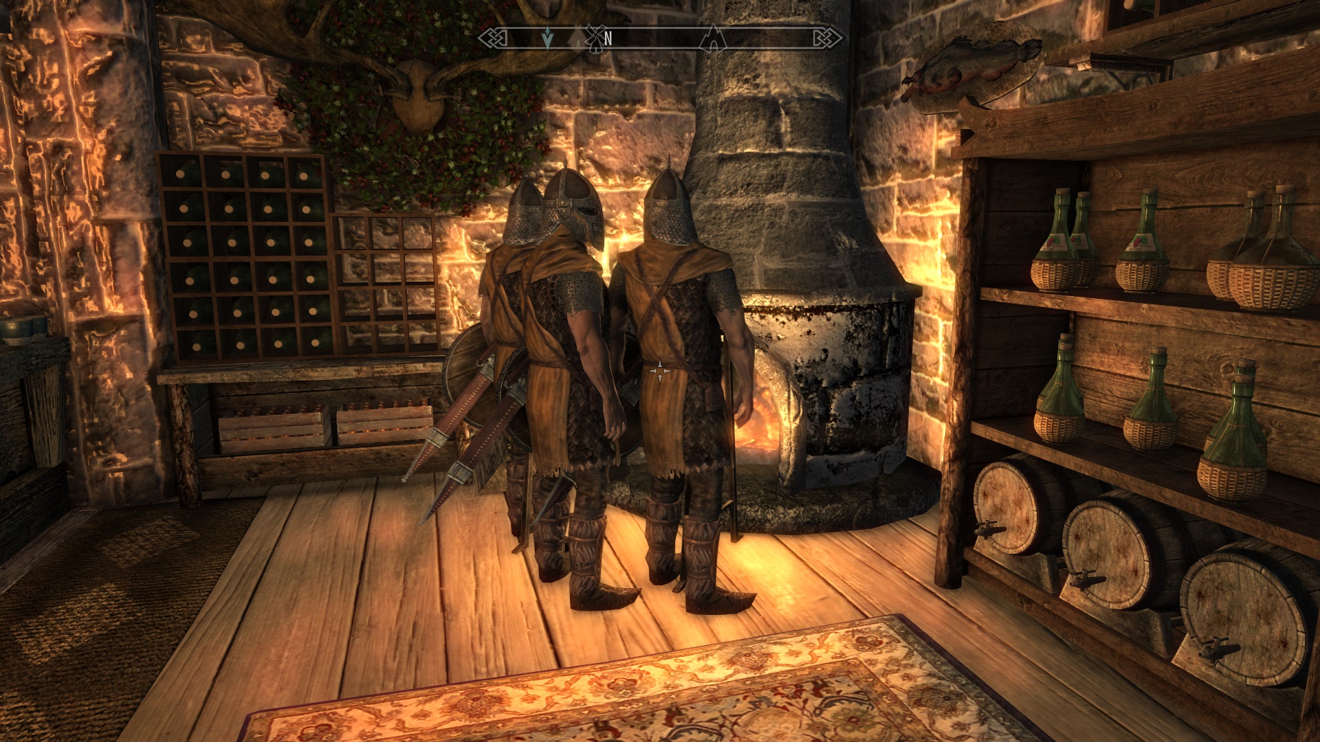 Wachen Wärmen Sich Am Feuer