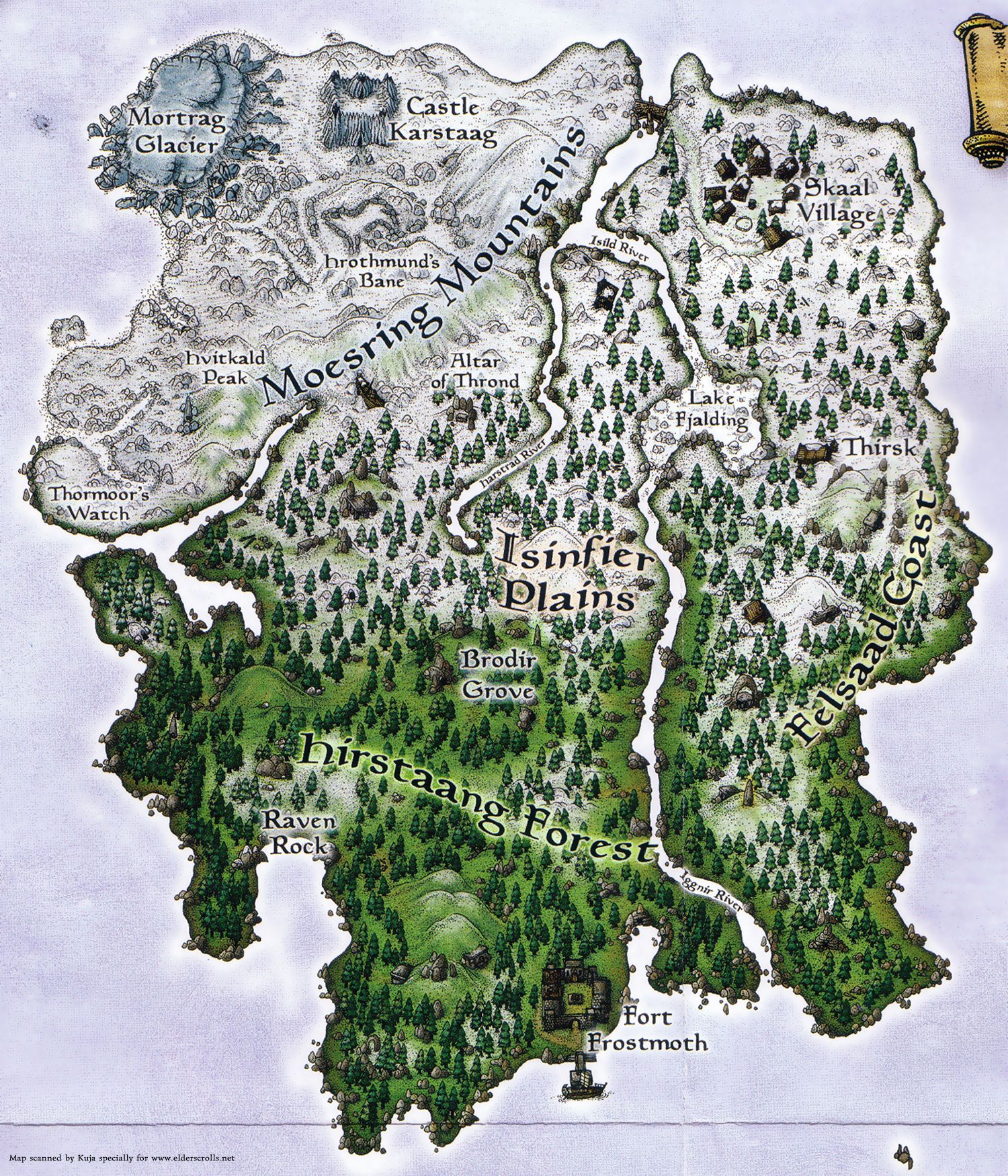 Karte von Solstheim