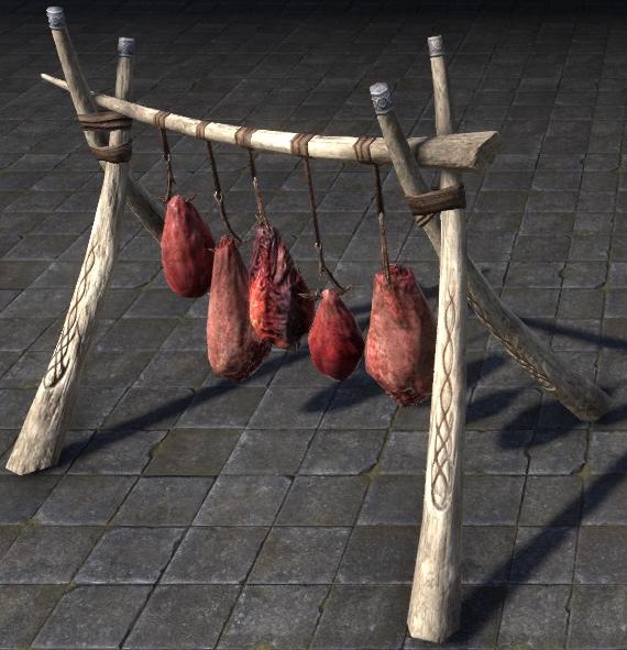Datei:ESO Waldelfisches Gestell, getrocknetes Fleisch.jpg
