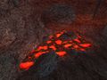 Austretende Lava im Turmverlies von Tel Branora