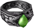 Ein Silberring mit einem Smaragd