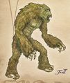 Zeichnung eines Trolls aus Cyrodiil