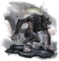 Zeichnung eines Werwolfes aus Glenumbra