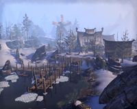 Blick auf den Hafen von Ödfels