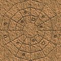 Sternbildkarte aus Stein mit den Positionen der Sternbilder
