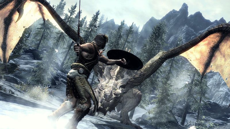 Datei:Skyrim Screenshot DragonFight.jpg
